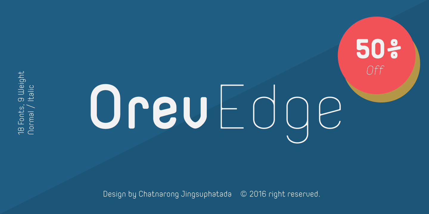 Ejemplo de fuente Orev Edge Bold